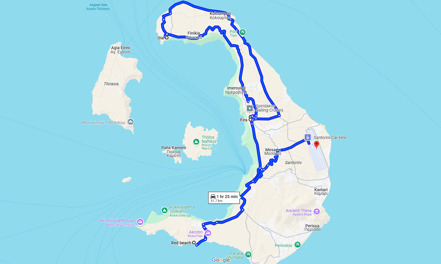 5-Athens Santorini map