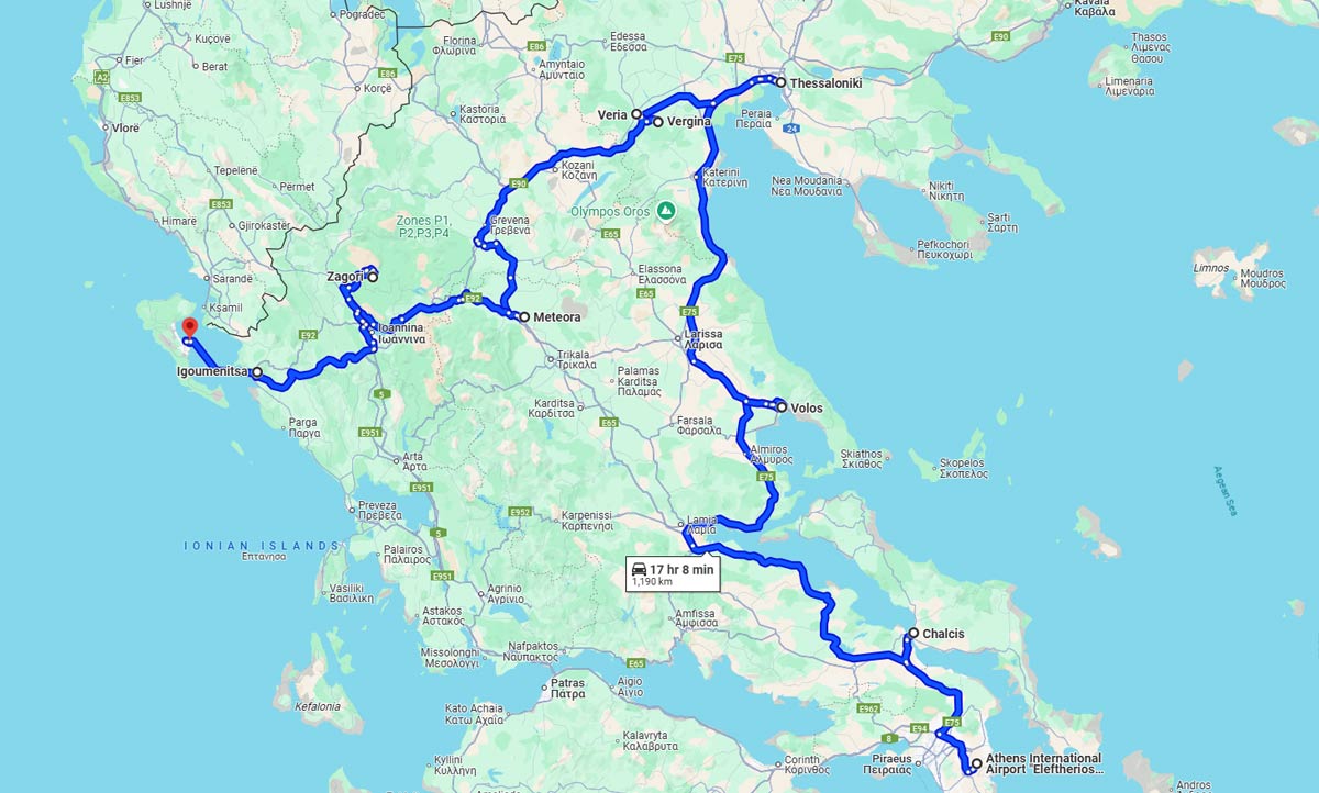 2 day jewish heritage tour map